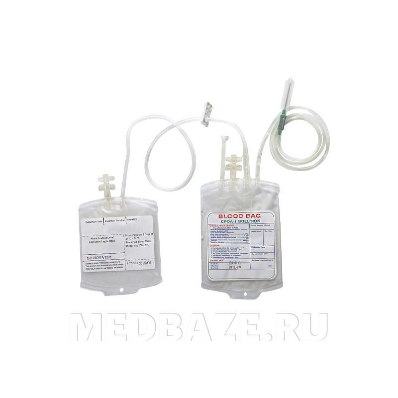 Контейнер для крови двойной с ЦФДА-1 (DC450A400), Шандонг, 4 шт/уп
