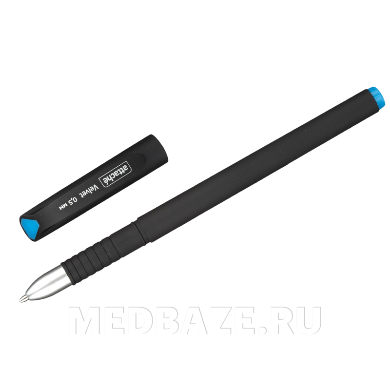 Ручка гелевая Attache Velvet, 0.5 мм, пластик, синяя (613138)