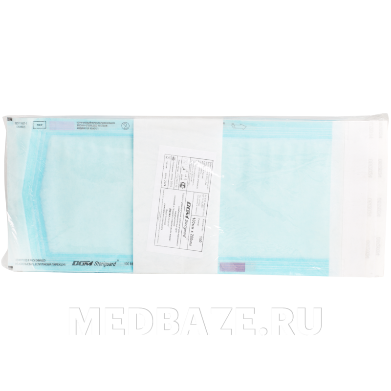Пакет для стерилизации самоклеющийся (пленка) 100*200 мм, DGM, 100 шт/уп