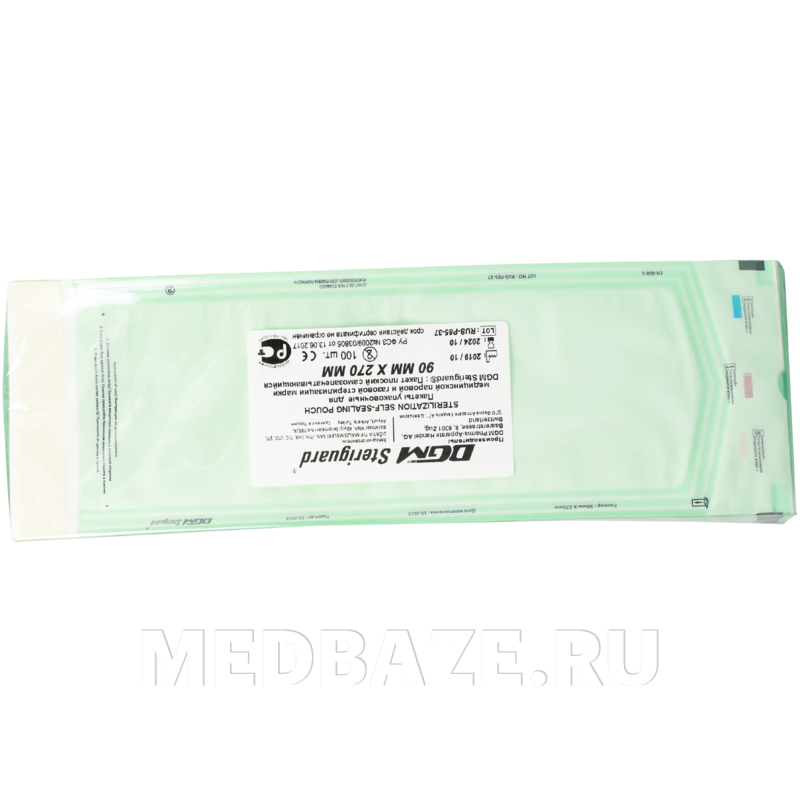 Пакет для стерилизации самоклеющийся (пленка) 90*270 мм, DGM, 100 шт/уп