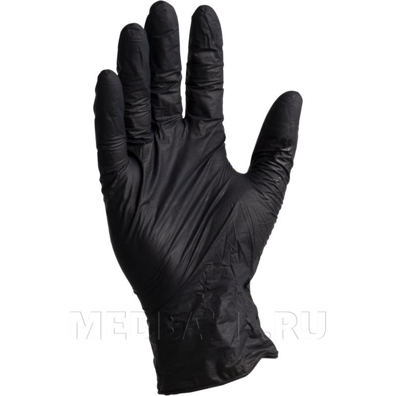 Перчатки нитриловые NitriMax, размер M, черные, 50 пар/уп