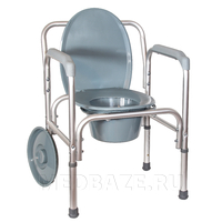 Кресло-туалет облегченное, со спинкой, регулируемое по высоте, AMCB6804, Amrus