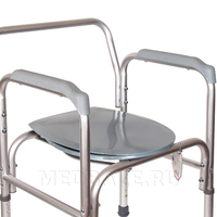 Кресло-туалет облегченное, со спинкой, регулируемое по высоте, AMCB6804, Amrus