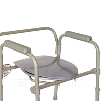 Кресло-туалет складное со спинкой, регулируемое по высоте, AMCB6806, Amrus
