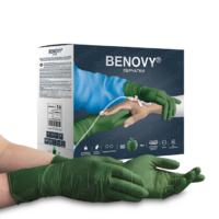 Перчатки Benovy Pro Polychloroprene, размер 7.5, зеленые