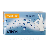 Перчатки виниловые MediOk, размер L, 50 пар/уп