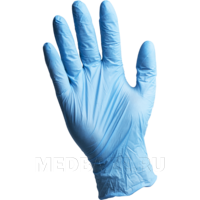 Перчатки нитриловые Benovy, размер М, голубые (BMNFTB003), текстурированные, 100 пар/уп