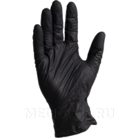 Перчатки нитриловые NitriMax, размер M, черные, 50 пар/уп