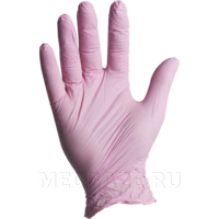 Перчатки нитриловые Wally Plastic, размер М, розовые, 50 пар/уп
