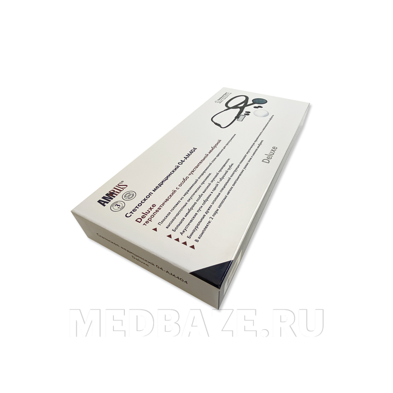 Стетоскоп мед. терапевт., чувствит. мембрана 44 мм, зеленый, 04-AM404 GR Deluxe, Amrus