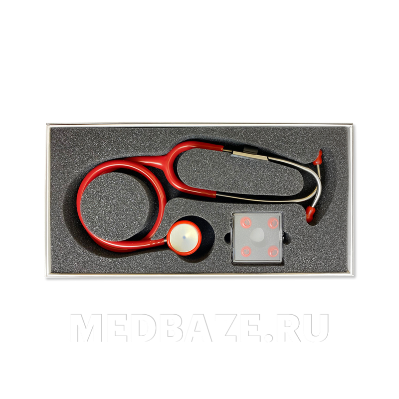 Стетоскоп мед. двухсторонний педиатрический, Deluxe, мембрана 47 мм, воронка 35 мм, красный, 04-AM511 RD, Amrus