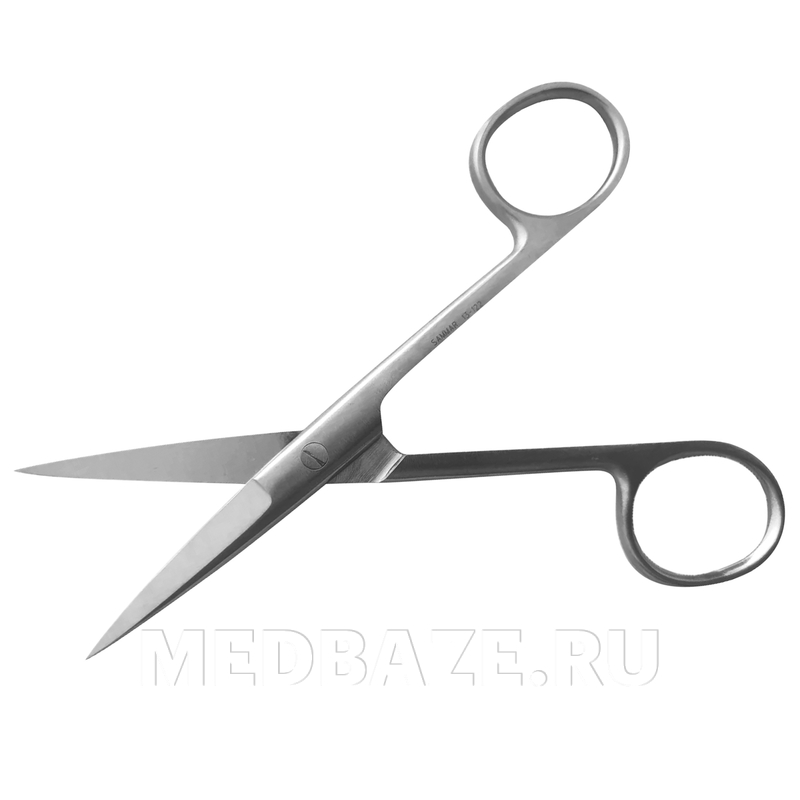 Ножницы с двумя острыми концами прямые, 140 мм, (П-13-122)