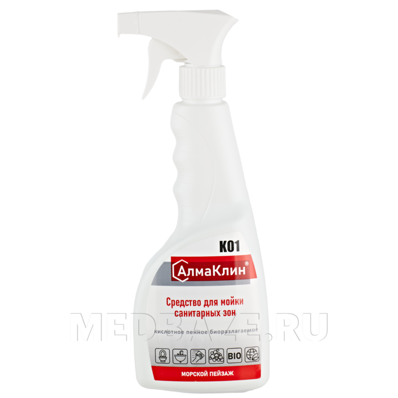 АлмаКлин K01 (0.5 л) Кислотное моющее средство для санузлов (жидкое)