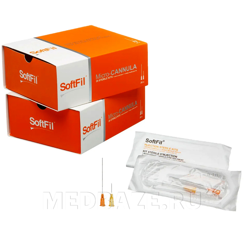 Канюли для контурной пластики SoftFil 22G/70/XL, 20 шт/уп