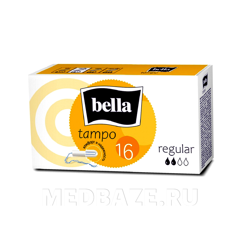 Тампоны Bella Regular, 2 капли, 16 шт/уп