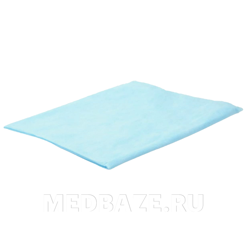 СМС Простыни стерильные хирург. в пачке, пл. 42 г/м2, 80*140 см, голубой, Гекса