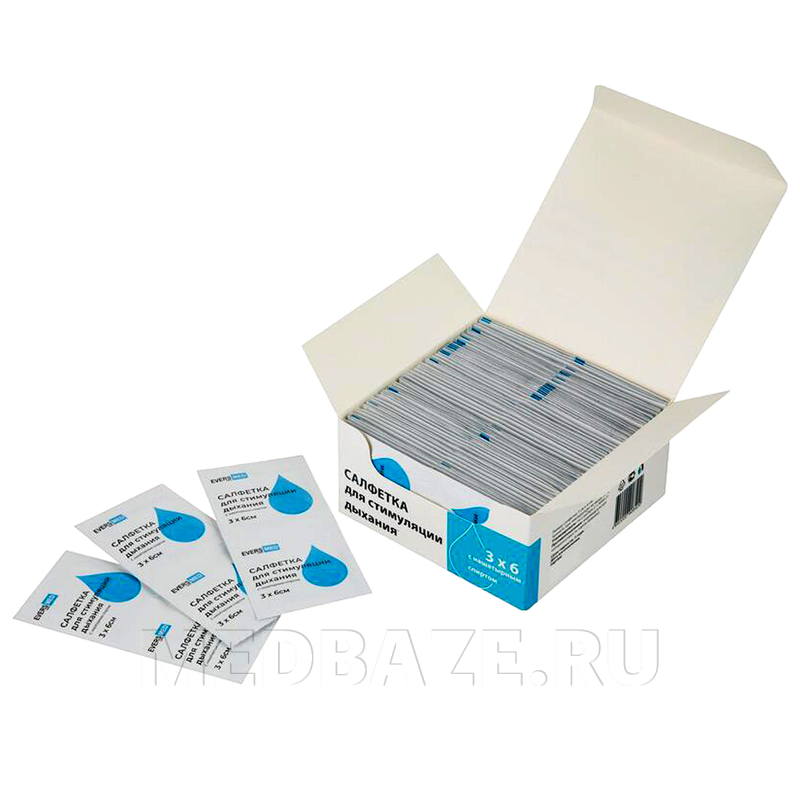 Салфетка с нашатырем, 3*6 см, (843075), Evers Life, 150 шт/уп