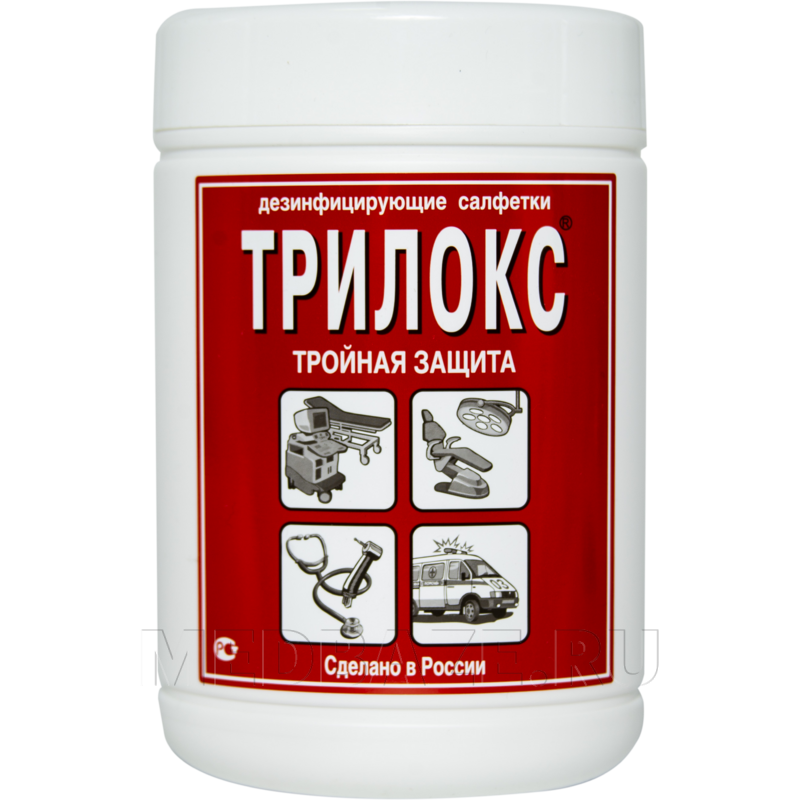 Салфетки Трилокс, дезинфицирующие, Бозон, 90 шт/банка