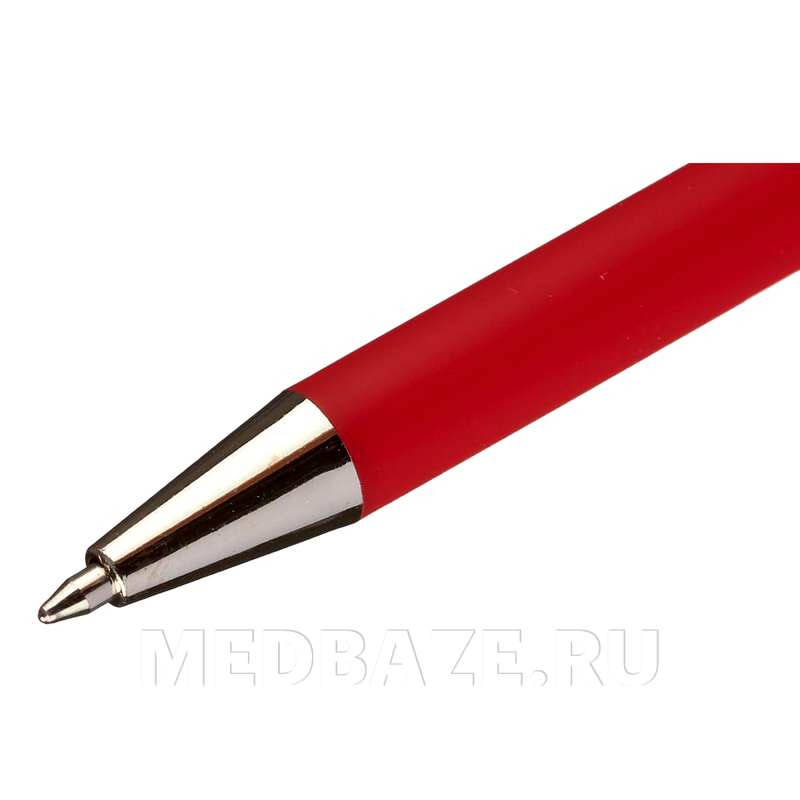 Ручка шариковая Attache Style 0.5 мм, прорезиненный корпус, красная (148057)