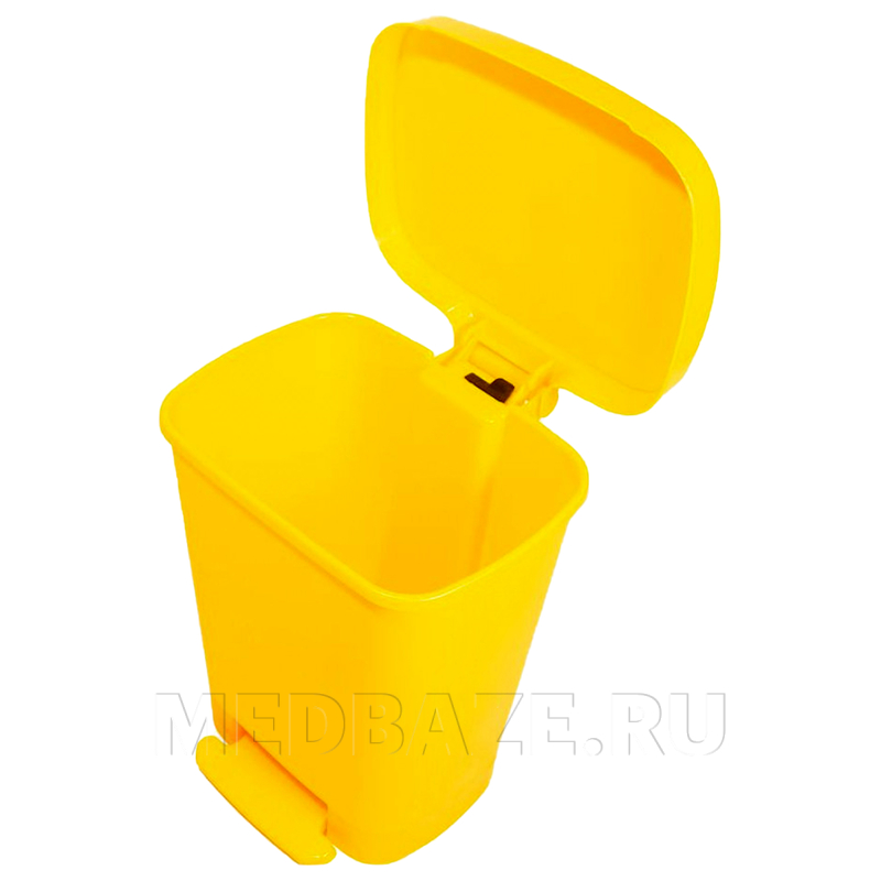 Емкость контейнер 15 л для отходов, с педалью (внутрикорпусная) желтый, МК-05