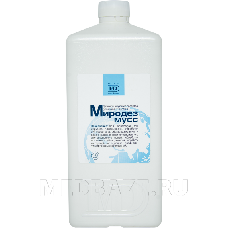 Миродез мусс 1 л, антисептик, флип-топ, Мир дезинфекции