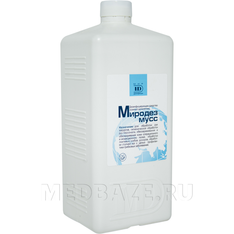 Миродез мусс 1 л, антисептик, флип-топ, Мир дезинфекции