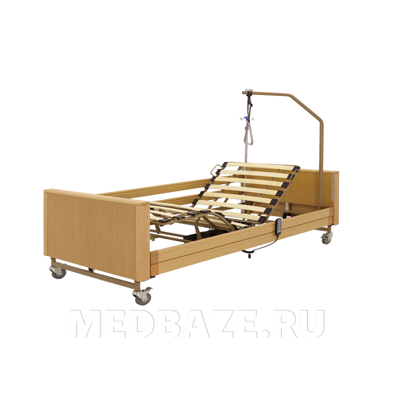 Кровать электрическая Med-Mos YG-1 (ЛДСП светлое дерево) с деревянными ламелями