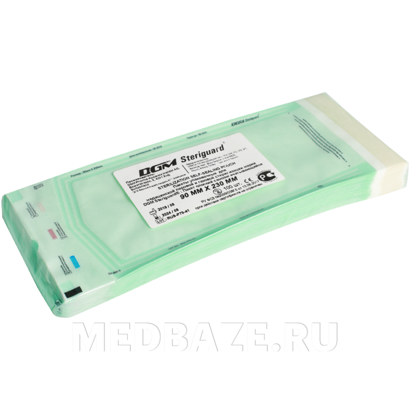 Пакет для стерилизации самокл. (пленка) 90*230 мм, DGM, 100 шт/уп