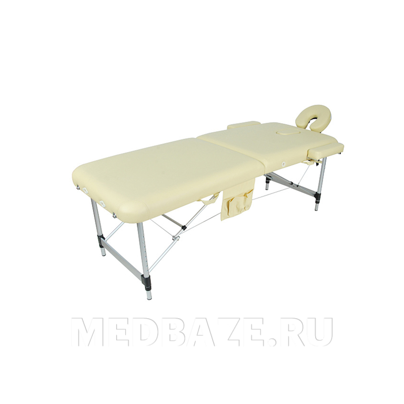 Стол массажный складной Med-Mos JFAL01A 2-х секционный, алюминиевая
рама, бежевый