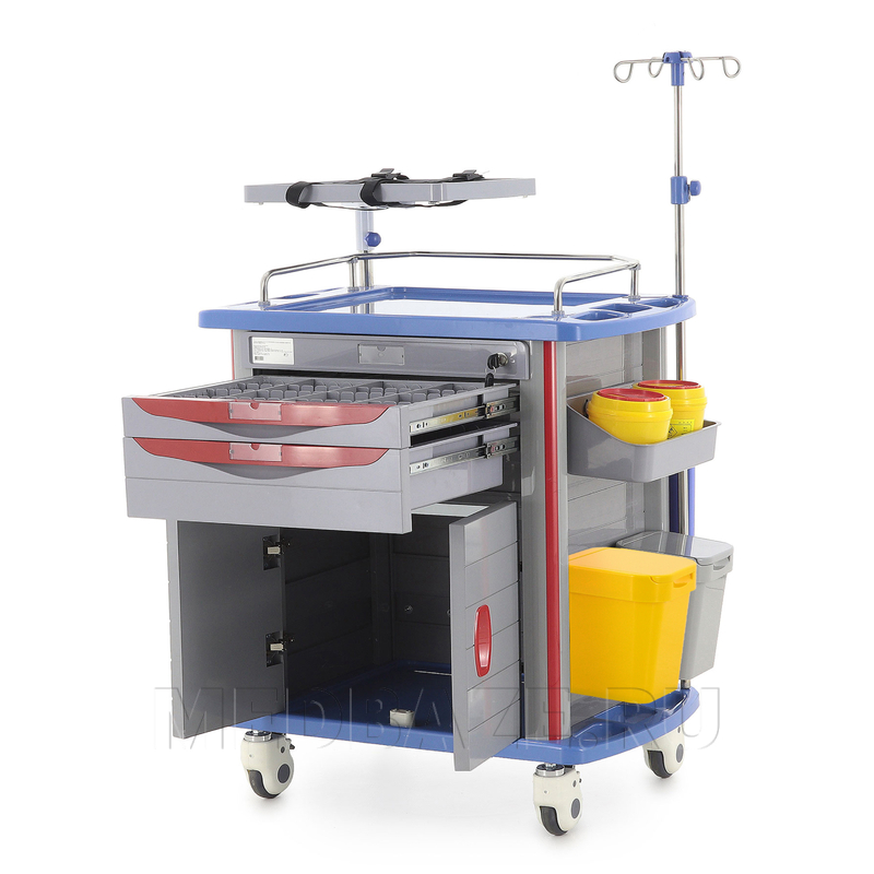 Тележка медицинская Med-Mos ЕТ850-02 ТМ-021АН-00 серый