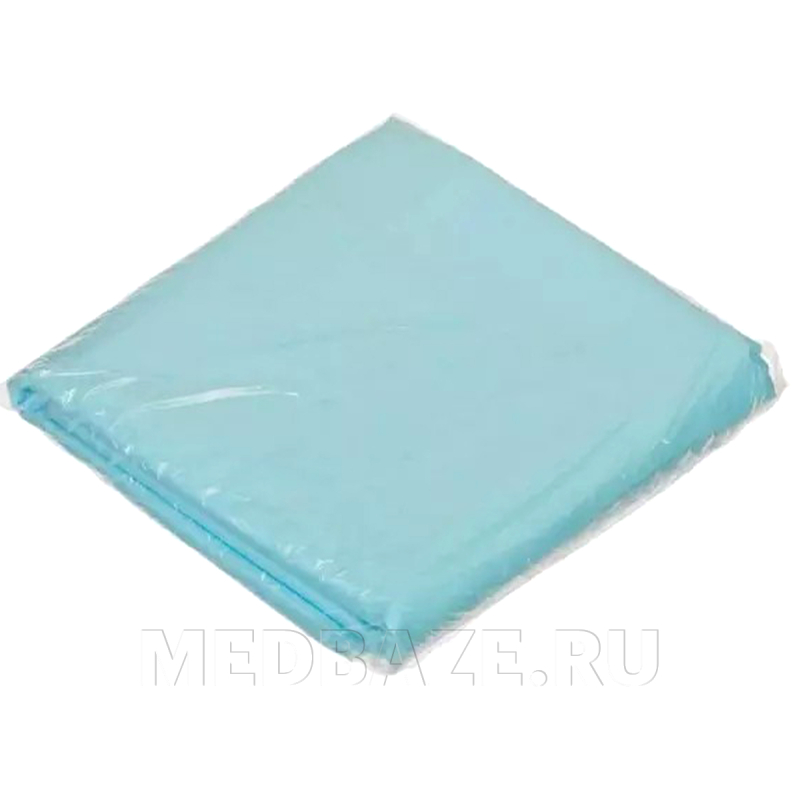 СМС Простыни в пачке, пл. 25 г/м2, 70*80 см, голубой, (HL-P78), 50 шт/пачка