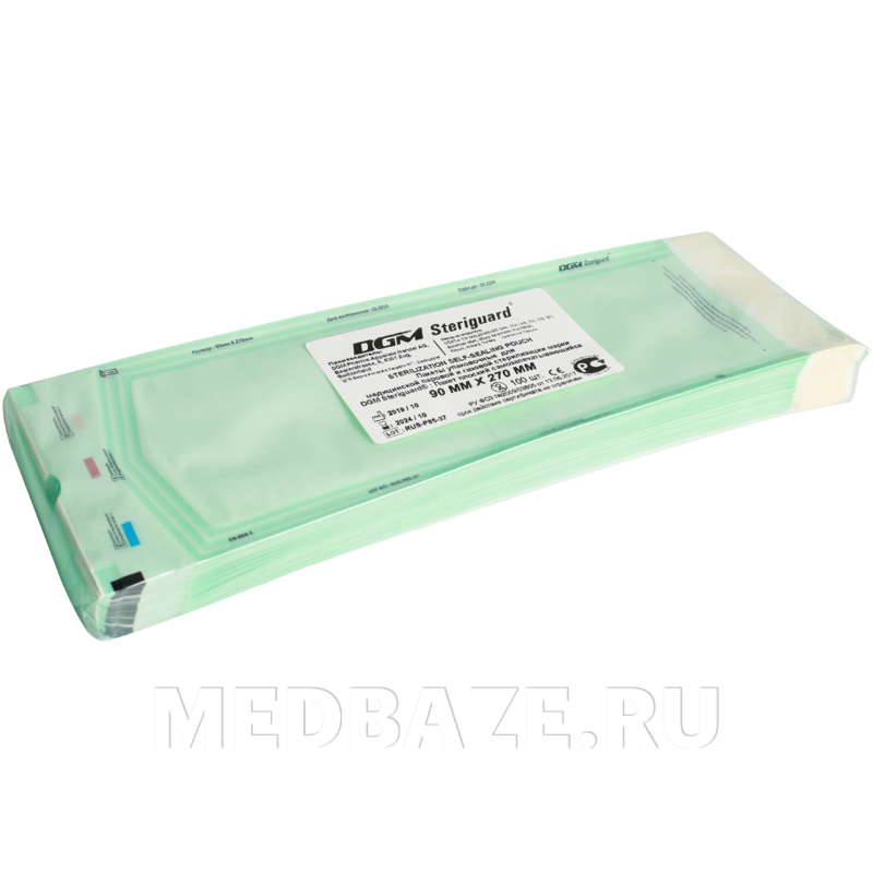 Пакет для стерилизации самоклеющийся (пленка) 90*270 мм, DGM, 100 шт/уп
