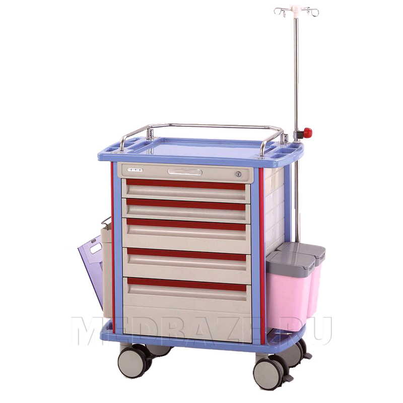 Тележка медицинская для анестезиолога, реаниматолога, BLQ 002-25, Pukang Medical