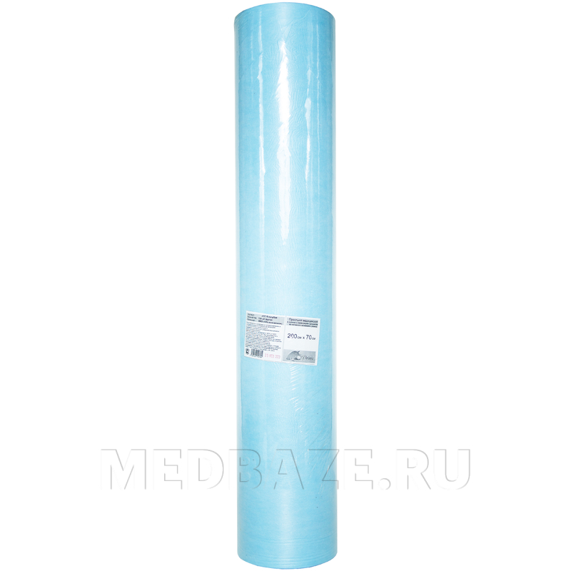 СМС простыни в рулоне, плотность 25 г/м2, 70*200 см, голубой, (HL-P27 R), 100 шт/рулон