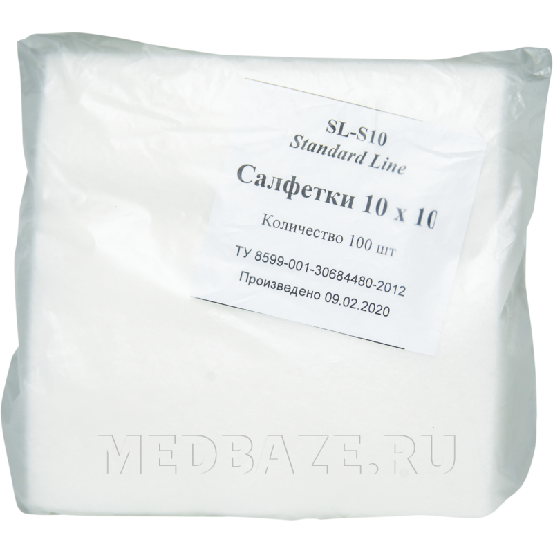 СПС салфетки в пачке, 10*10 см, (SL-S10), 100 шт/уп