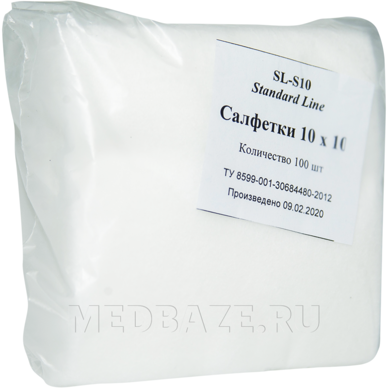 СПС салфетки в пачке, 10*10 см, (SL-S10), 100 шт/уп