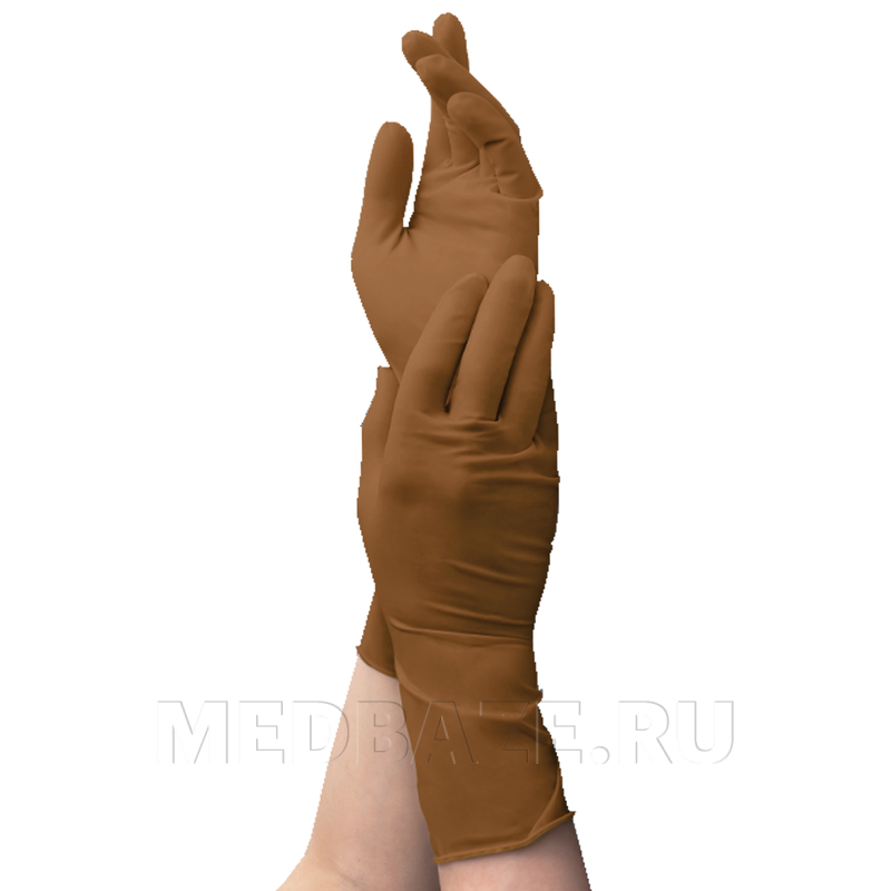 Перчатки Benovy Pro Sterile Microsurgery, размер 7.0, коричневые