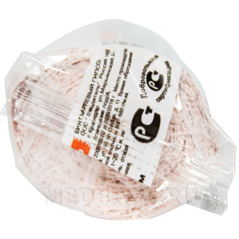 Бинт гипсовый, натуральный, 15 см*3 м, Спецдеталь