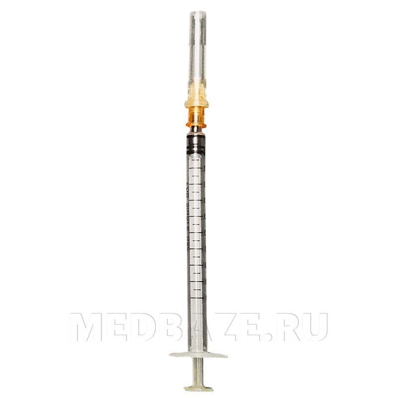 Шприц инъекционный 3-х комп. одноразовый 1 мл 26G 0.45*16 мм (1001), Protos, 150 шт/уп