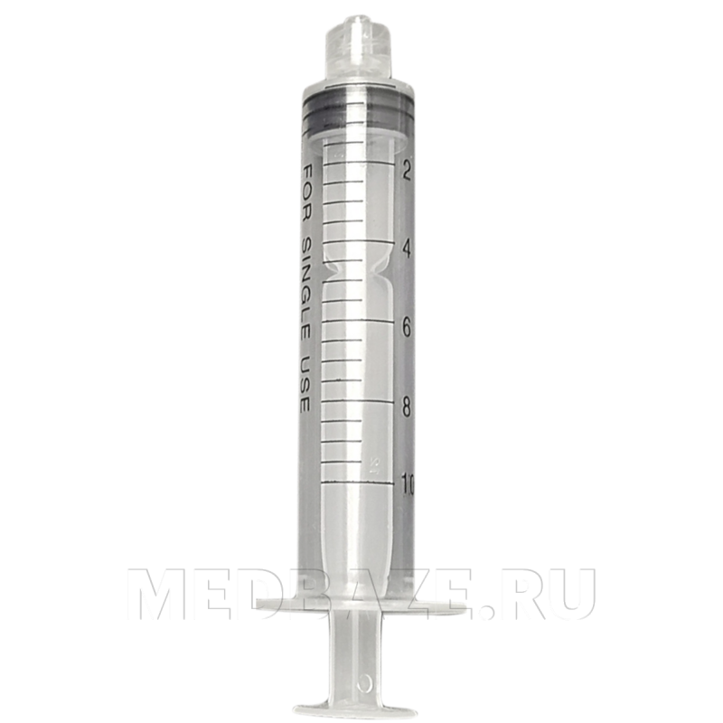 Шприц инъекционный 3-х комп. одноразовый 10 мл 21G 0.80*38 мм, Луер Лок, Protos, 60 шт/уп