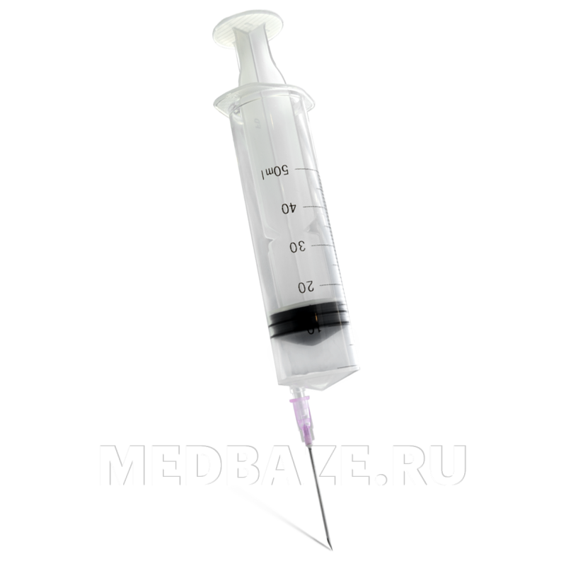 Шприц инъекционный 3-х комп. одноразовый Бинови 50 мл 18G 1.20*38 мм, с иглой (BSYR5018G-1), Хуайань Сити Хэнчунь, 15 шт/уп