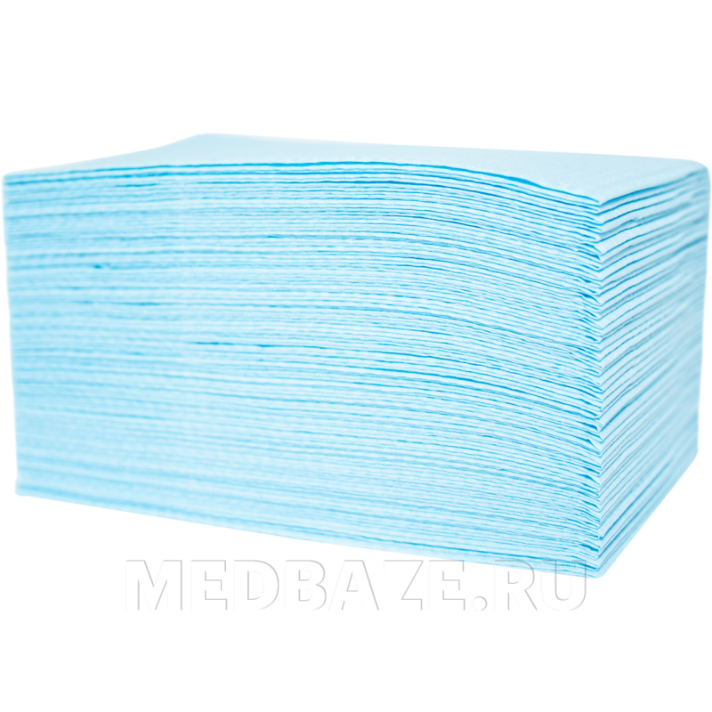 Нагрудники стоматологические ламинированные, 45*33 см, голубой, Кристидент, 500 шт/уп