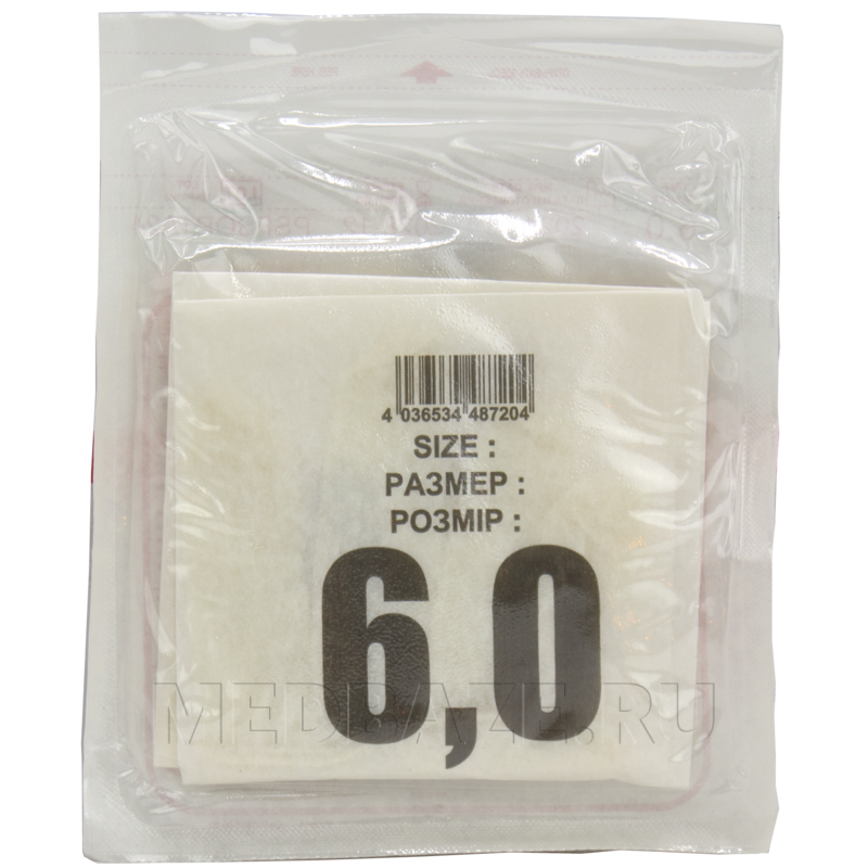 Перчатки хирургические латексные SFM, размер 6.0