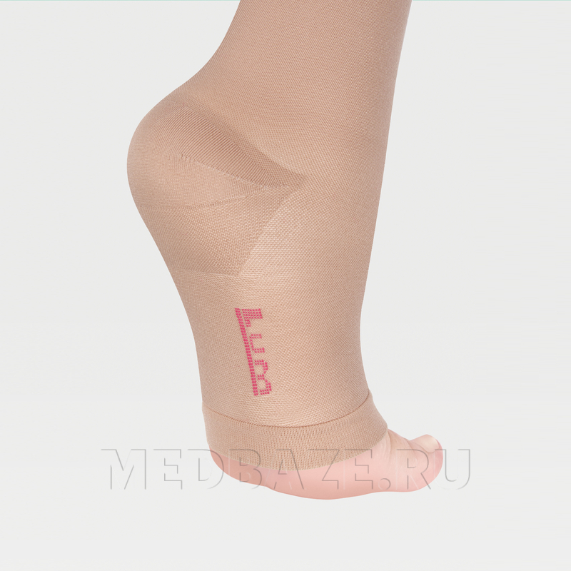 Чулки с простой резинкой на силиконовой основе с открытым носком Idealista ID-310, 1 класс компрессии, Экотен