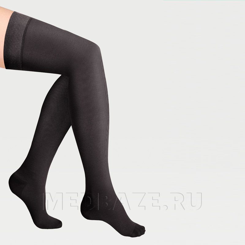 Чулки с простой резинкой на силиконовой основе с закрытым носком Idealista ID-300, 2 класс компрессии, Экотен