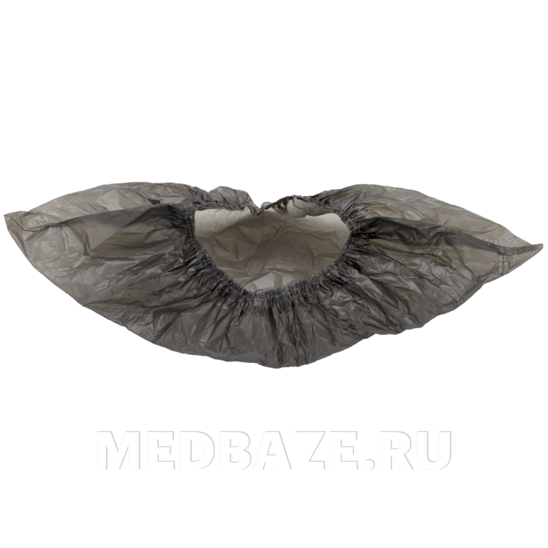 Бахилы 6 г, суперпрочные одноразовые, Супер премиум, черный, (ПЭ-ПНД-ТЕК), 25 пар/уп