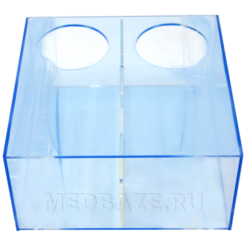 Диспенсер многофункциональный для бахил и шапочек, 2-х секционный, оргстекло, прозрачный, (АП-0504016-02)
