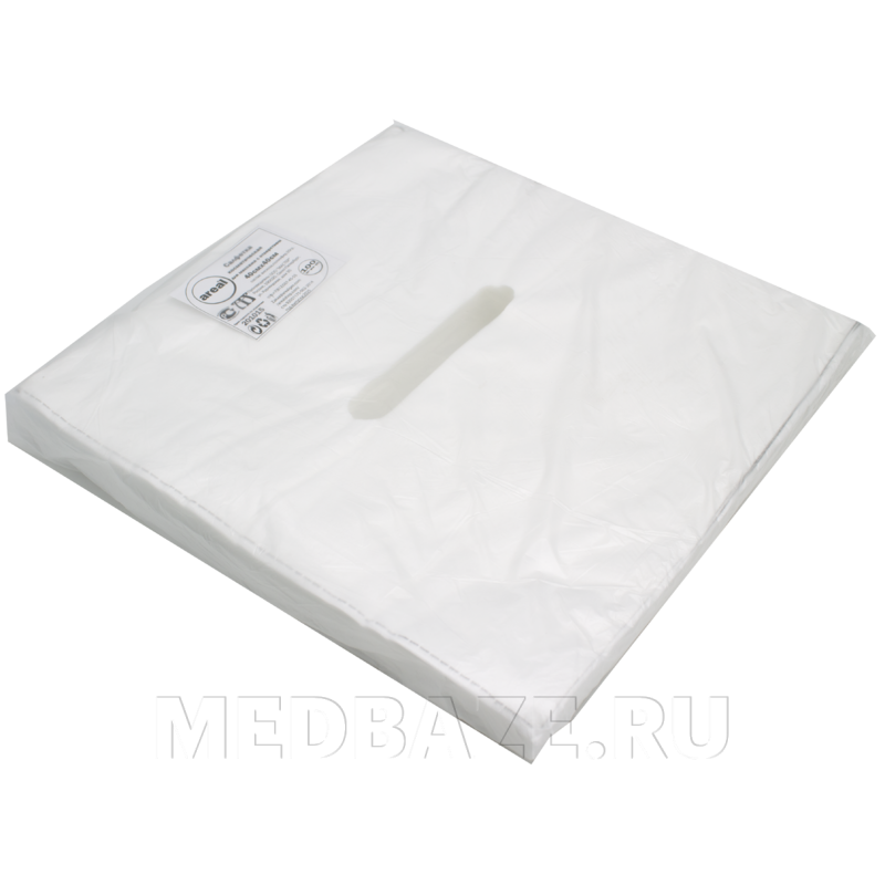 СПС салфетки в пачке, с отверстием, для массажа, 40*40 см, (201015), Areal, 100 шт/уп