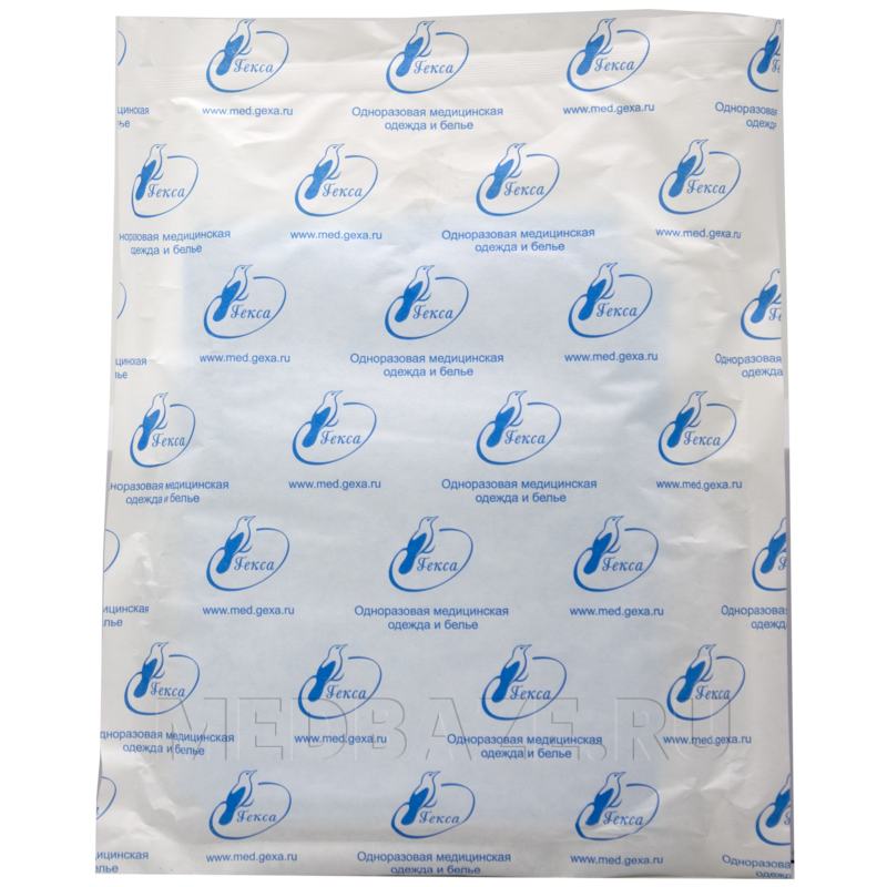 СМС простыни в пачке, плотность 25 г/м2, стерильные, хирургические, 80*200 см, голубой, Гекса