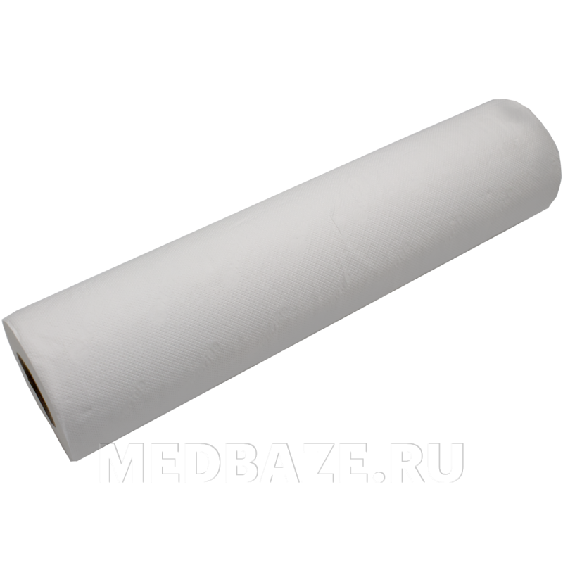 Простыни бумажные в рулоне, 2 слойные, 50 см*50 м, белый, (МПТ50, МР2401), Мерида, 50 м/рулон